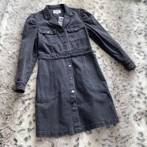 Designer Velvet Heart Denim Black Dress